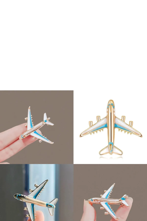 Broş Metal Uçak Boeing Airbus Hostes Host