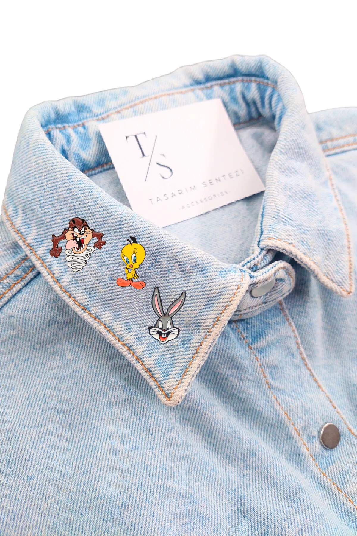 Rozet Metal 3’lü Bugs Bunny Tweety Tazmanya Canavari