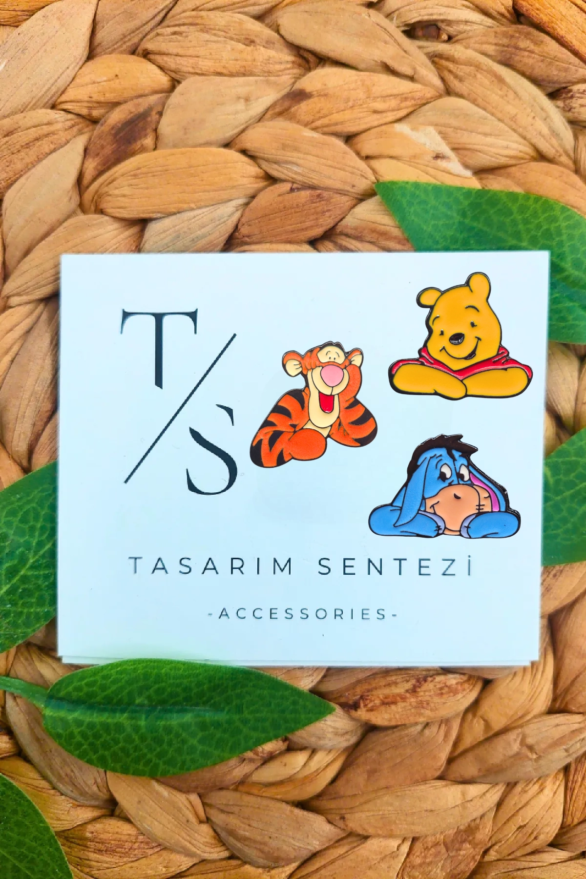 Rozet Metal 3’lü Winnie The Pooh Ayı Eeyore Eşek Kaplan Tigger