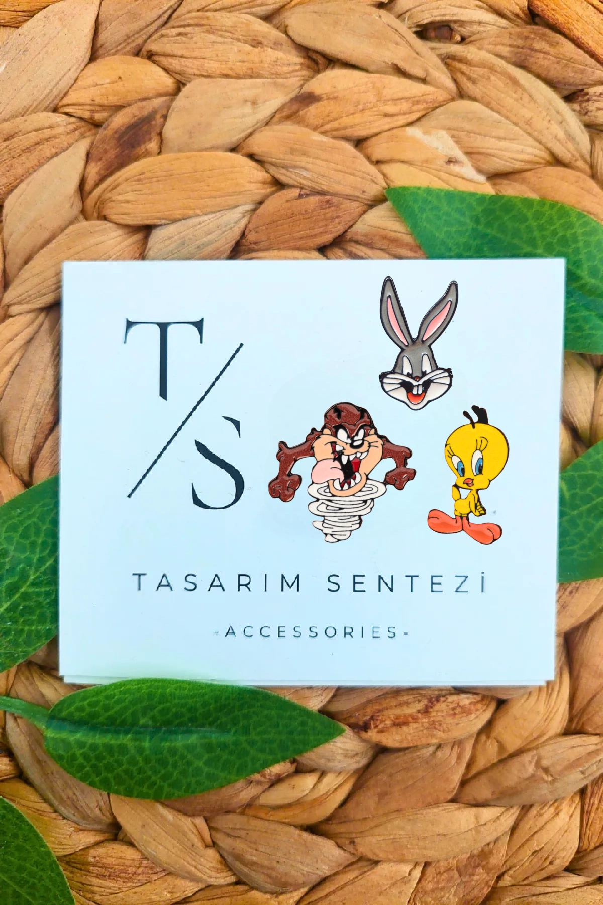 Rozet Metal 3’lü Bugs Bunny Tweety Tazmanya Canavari