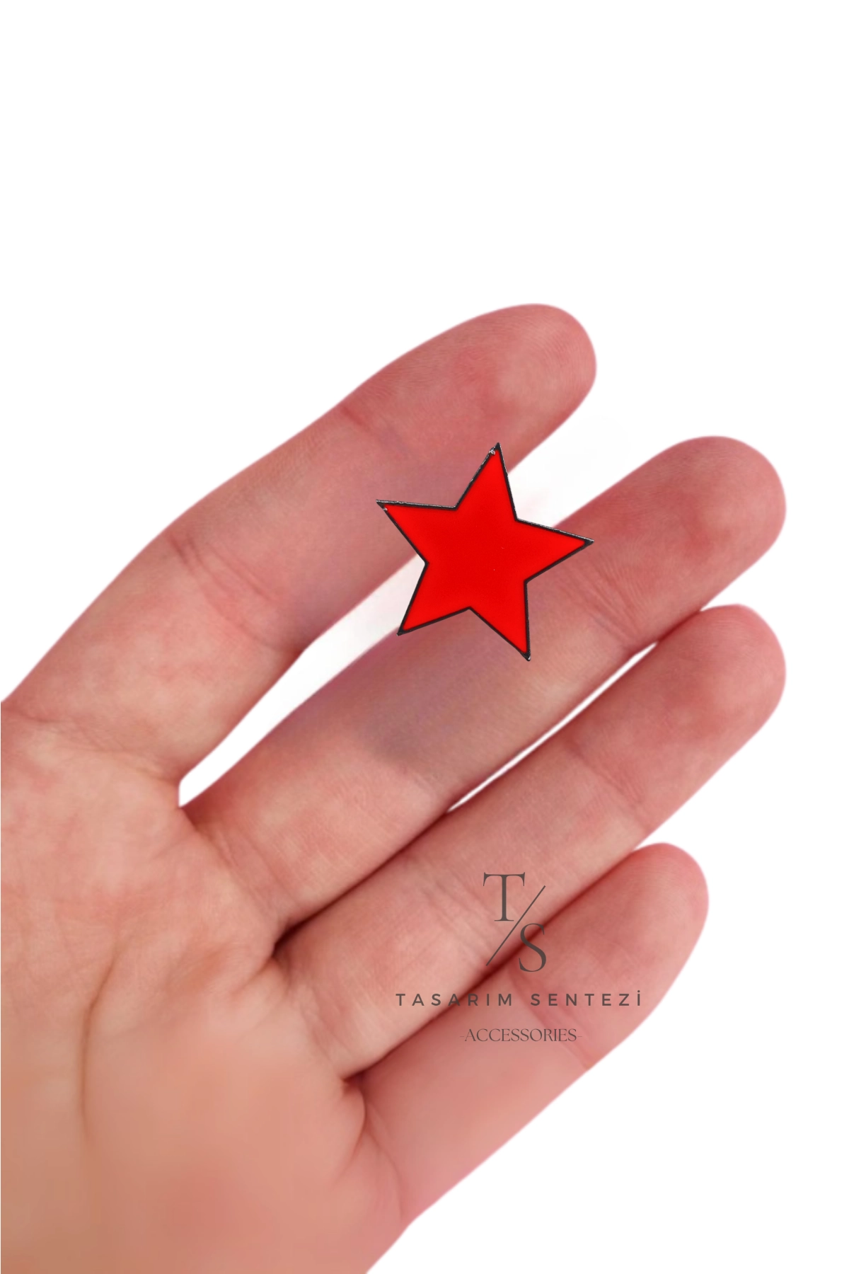 Red Star Metal Badge