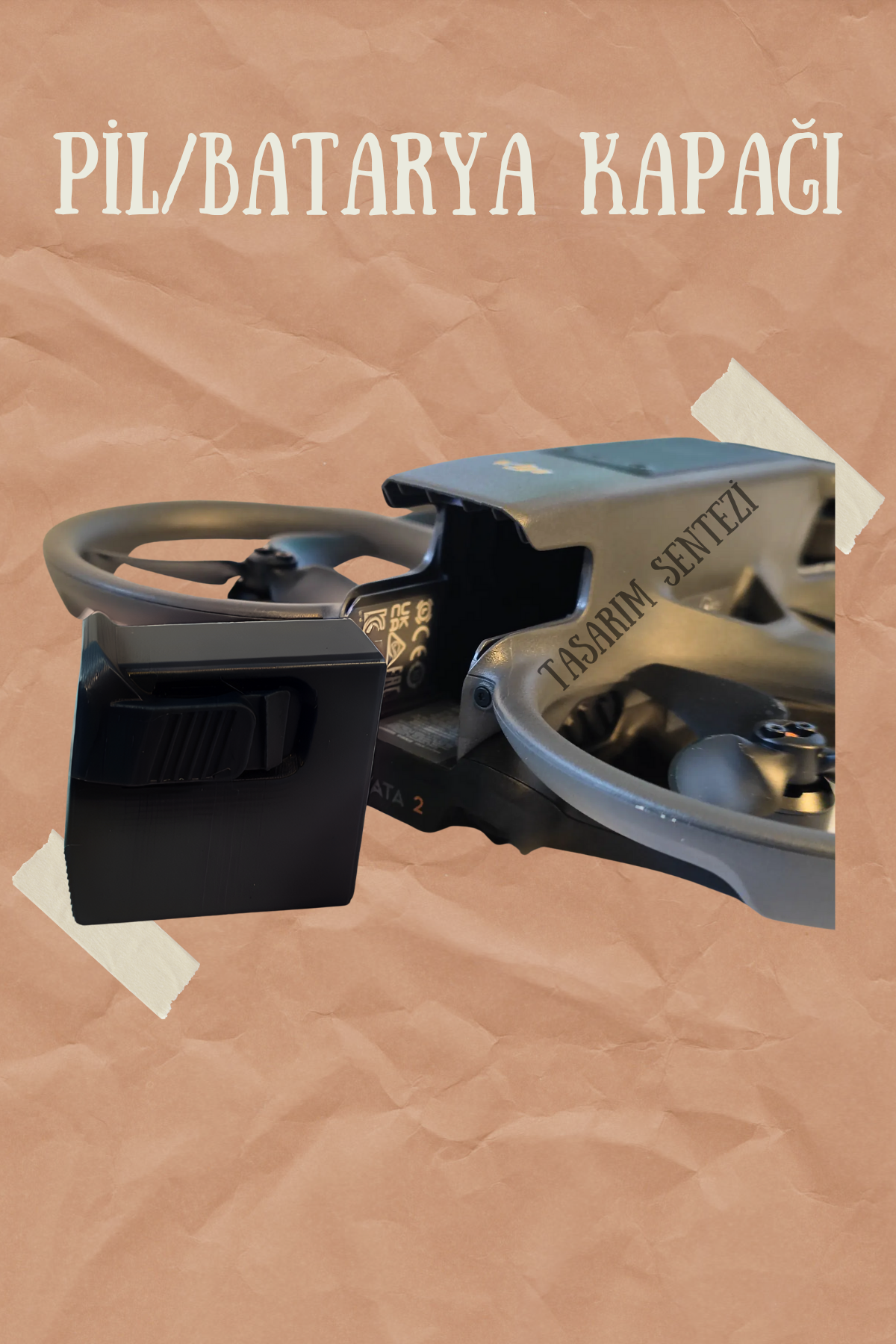Dji Avata 2 Drone Uyumlu Pil Batarya Yuvası Kapağı