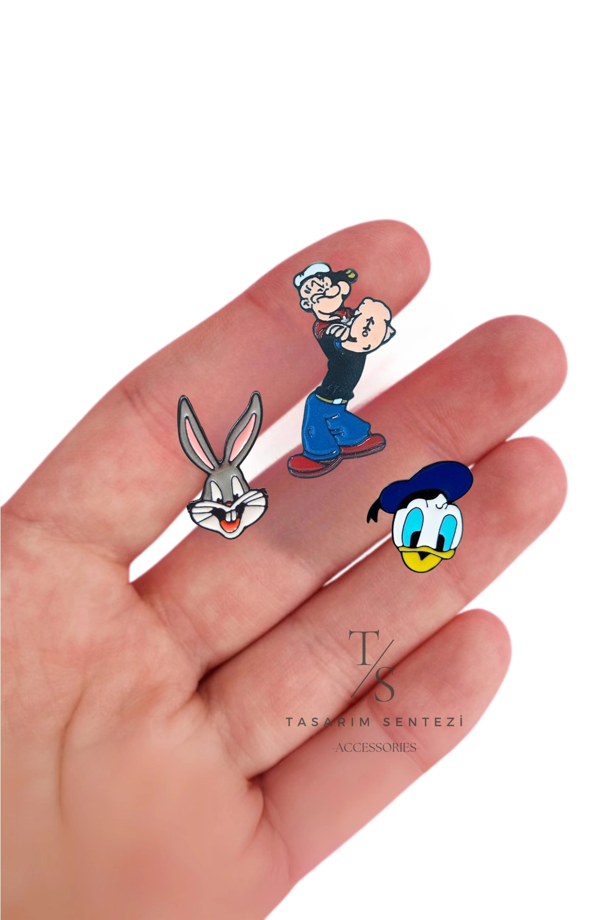 Rozet Metal 3’lü Temel Reis Bugs Bunny Daffy Duck