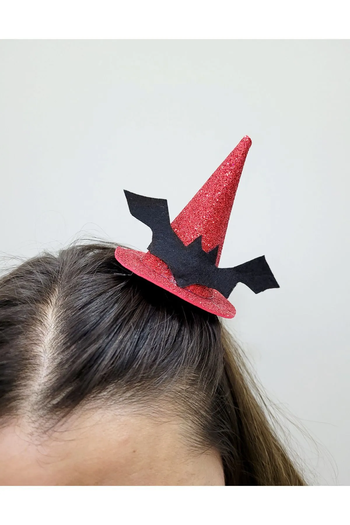 Halloween Cadılar Bayramı Parti Yarasa Toka Kırmızı Cadı Şapkası