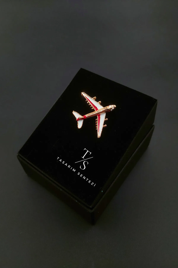 Brooch Metal Aircraft Boeing Airbus Stewardess Host