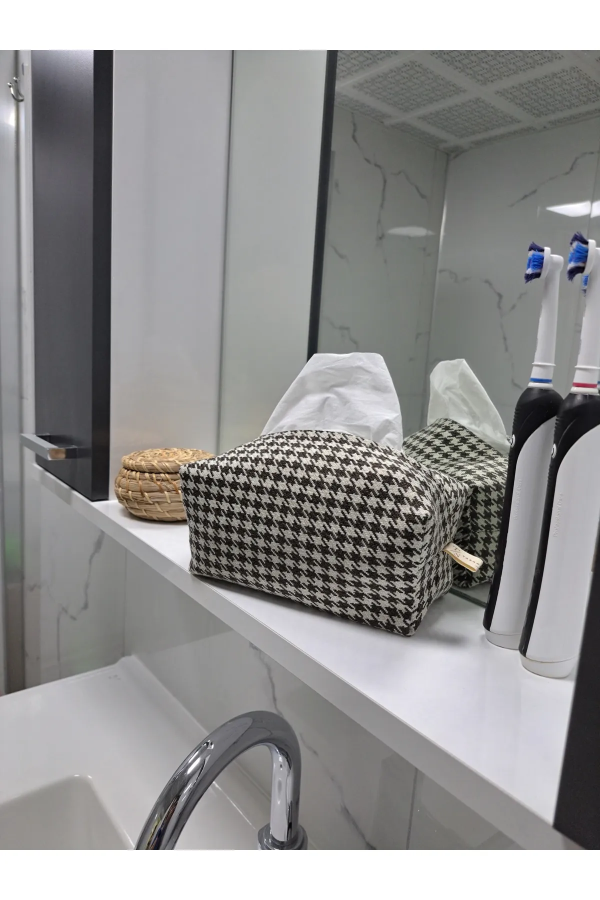 El Yapımı Peçetelik Islak Mendil Koyu Kahve Orta