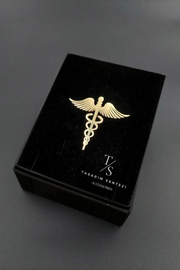 Broş Çelik Sağlık Hekim Doktor Hemşire Gold