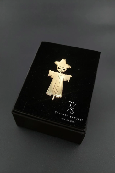 Broş Çelik Korkuluk Scarecrow Gold 
