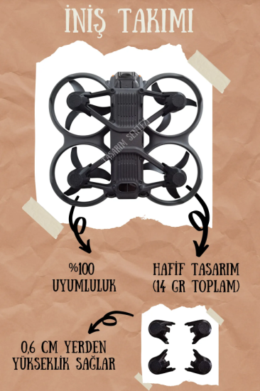 Dji Avata 2 Drone Uyumlu İniş Takımı V2 