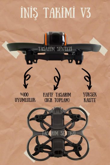 Dji Avata 2 Drone Uyumlu İniş Takımı V3