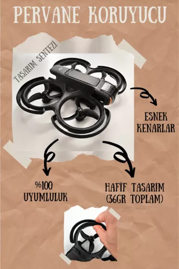 Dji Avata 2 Drone Uyumlu Esnek Pervane Koruyucu