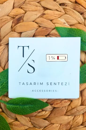 Rozet Metal Sarj Batarya Düşük Pil %1 Simge