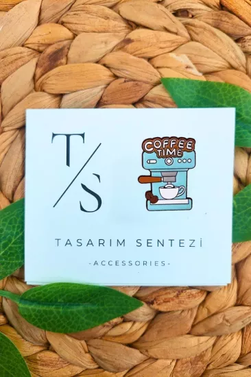 Rozet Metal Coffee Time Espresso Kahve Makinesi 