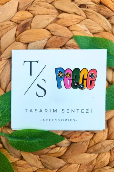 Rozet Metal Peace Barış Simgesi Logo