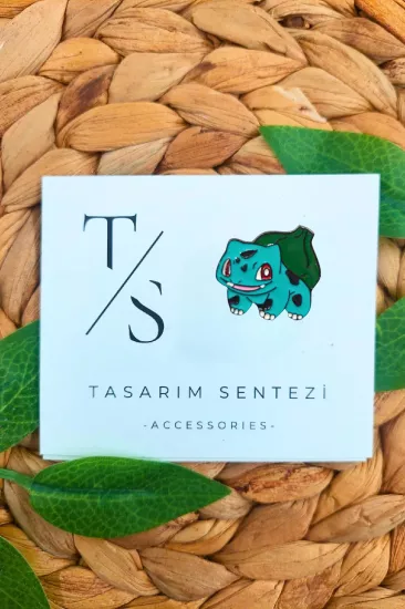 Rozet Metal Pokemon Bulbasaur Çizgi Film