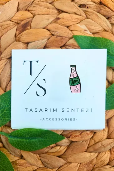 Rozet Metal Tonik İçecek Şişesi Kokteyl Bar 