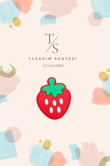 Rozet Silikon Çilek Meyve Strawberry 