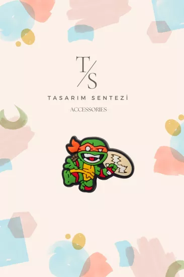 Rozet Silikon Ninja Kaplumbağalar Michelangelo