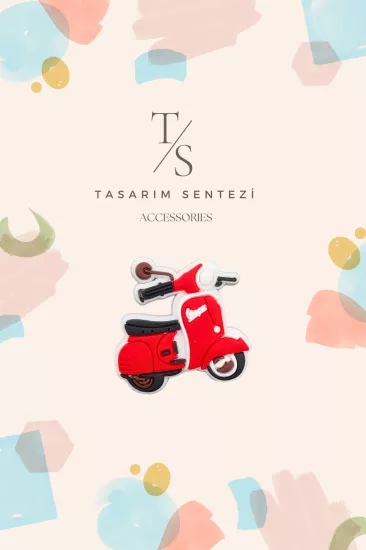Rozet Silikon Vespa Scooter Motosiklet