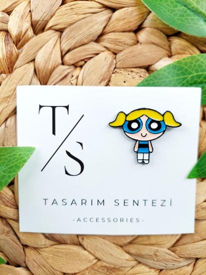 Rozet Metal Powerpuff Girls Bubbles Çizgi Film