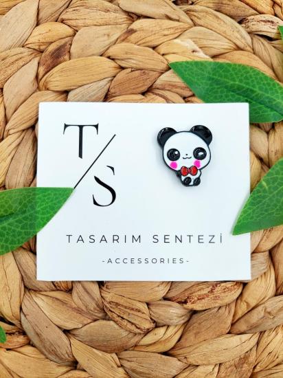Rozet Metal Panda Ayı Küçük Sevimli
