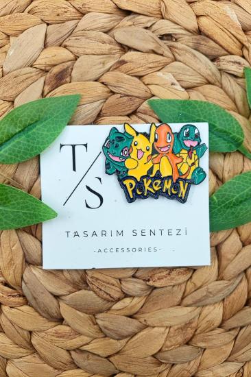Rozet Metal Pokemon Pikachu Çizgi Film