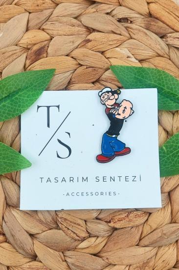 Rozet Metal Temel Reis Popeye Çizgi Film