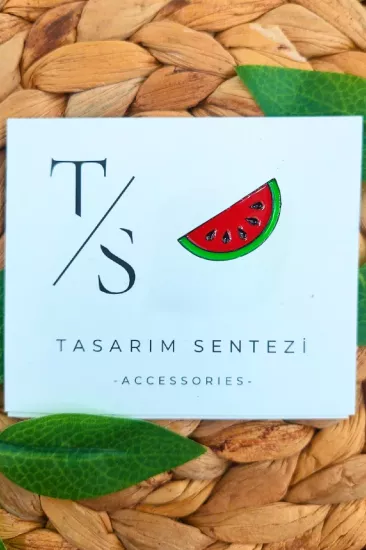 Rozet Metal Karpuz Dilimi Meyve Watermelon