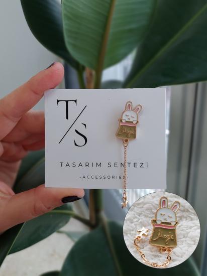 Rozet Metal Tavşan Şapka Sihirbaz 