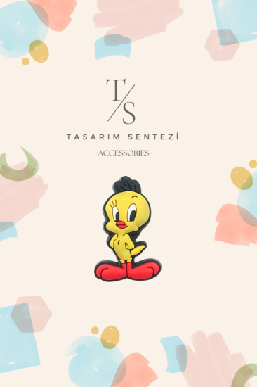 Rozet Silikon Tweety Sarı Civciv Looney Tunes