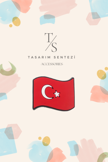 Rozet Silikon Türk Bayrağı Al Bayrak Sancak Bayrak