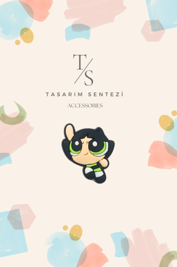Rozet Silikon Powerpuff Girls Buttercup Çizgi Film
