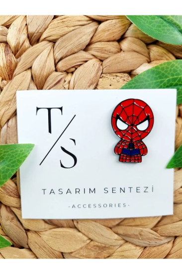 Rozet Metal Spider Man Örümcek Adam Marvel