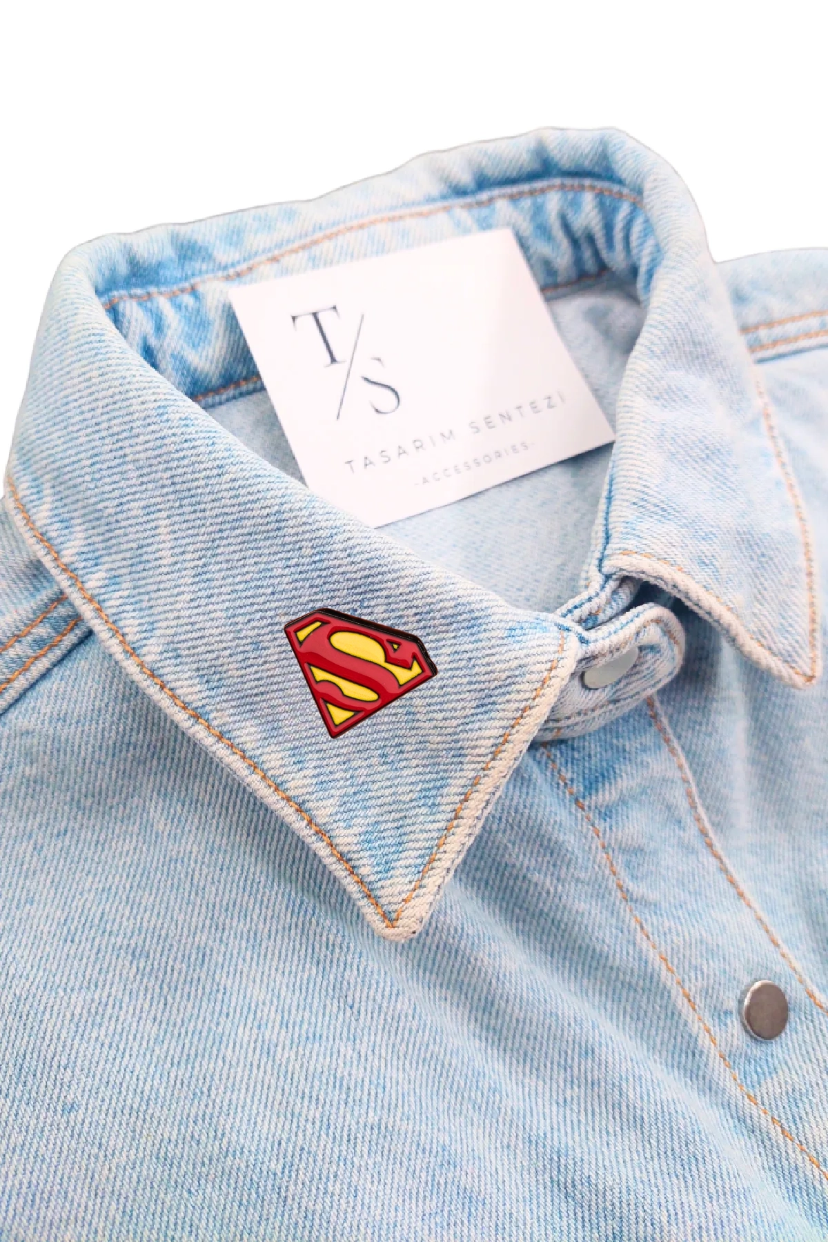 Rozet Metal Superman Logo Arma Sembol Simge
