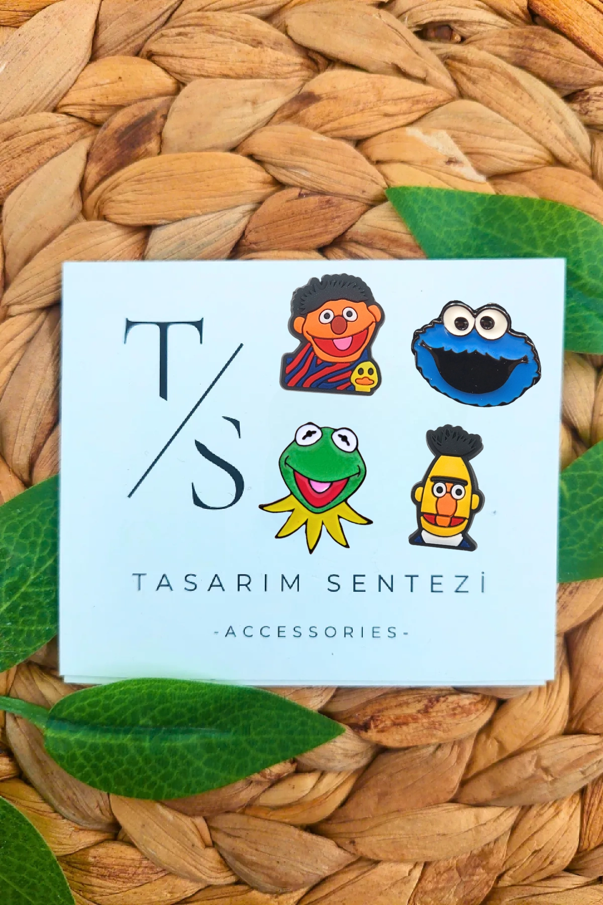 Rozet Metal 4’lü Edi Budu Kurabiye Canavari Kurbaga Kermit