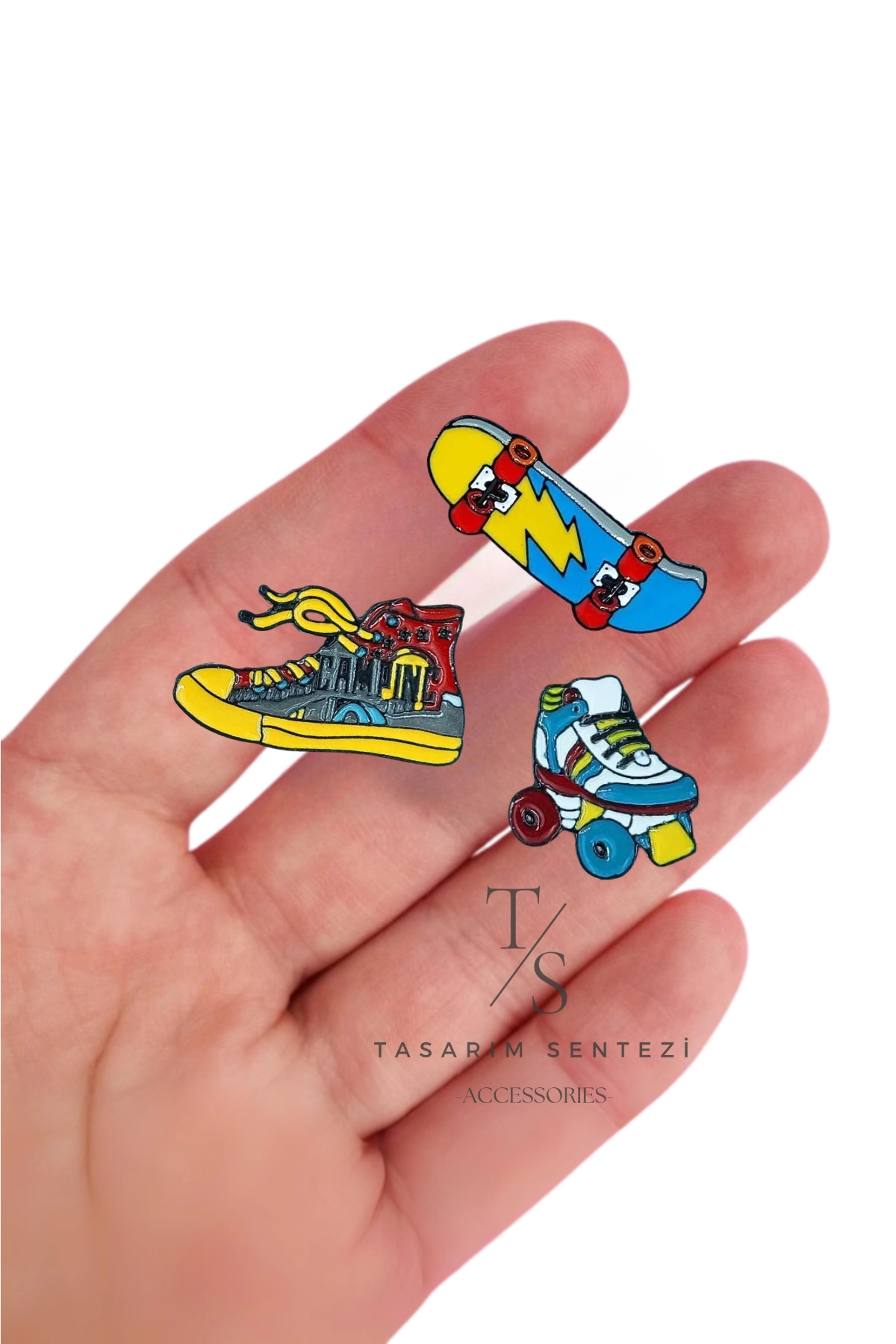 Rozet Metal 3’lü Ayakkabi Konvers Paten Kaykay Skateboard