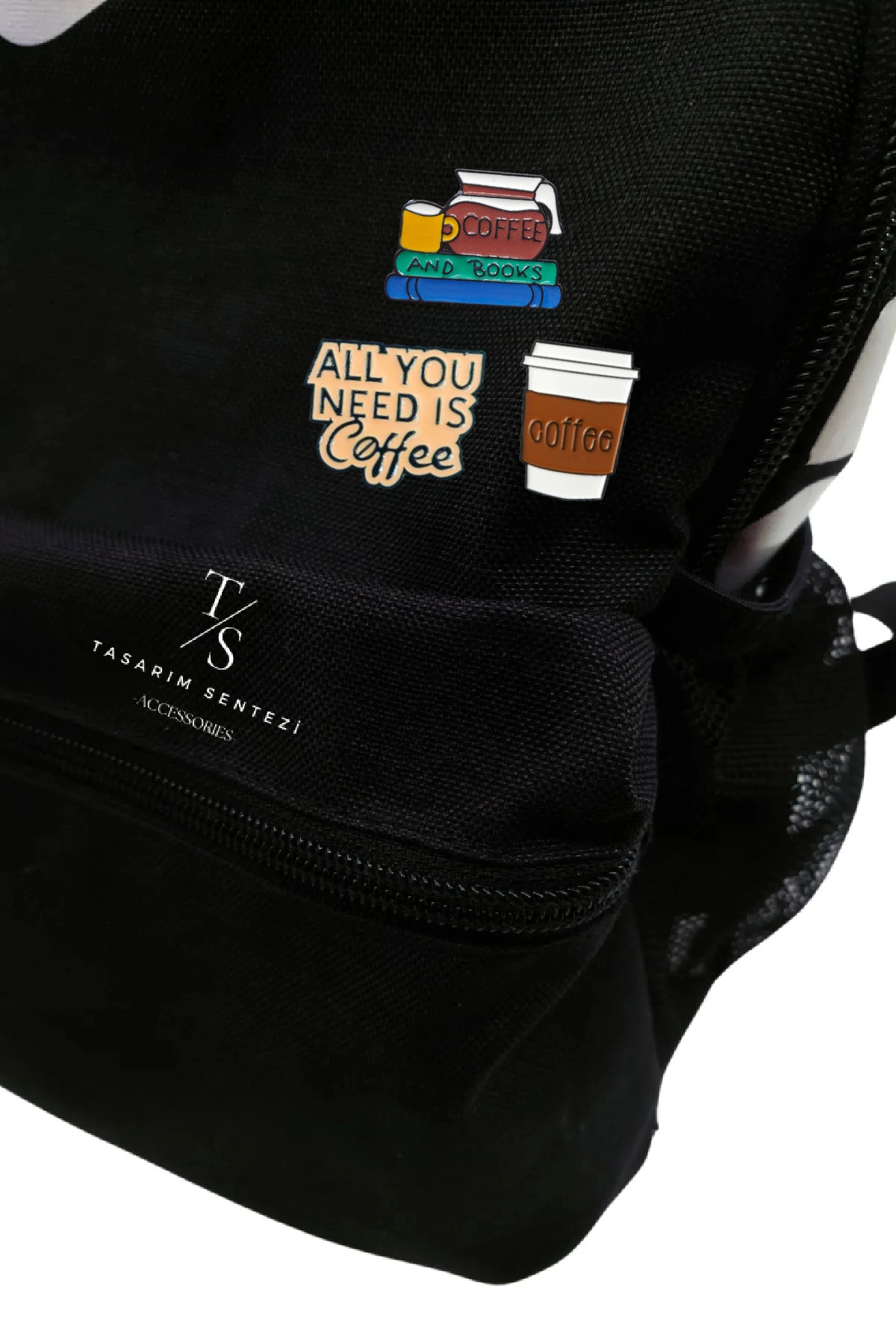 Rozet Metal 3’lü Kahve ve Kitap Cafe All You Need is Coffee