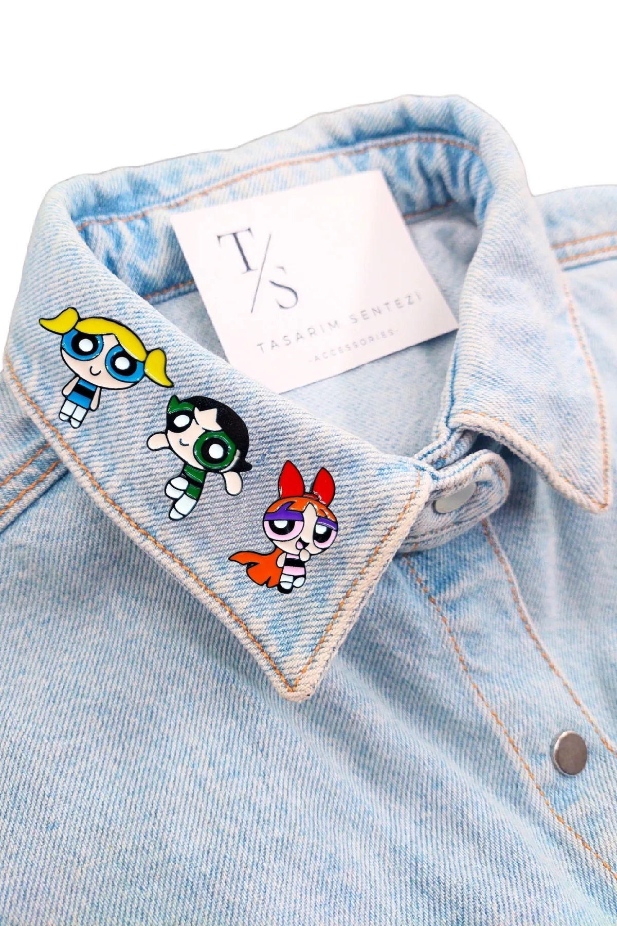 Rozet Metal 3’lü Powerpuff Girls Bubbles Buttercup Blossom