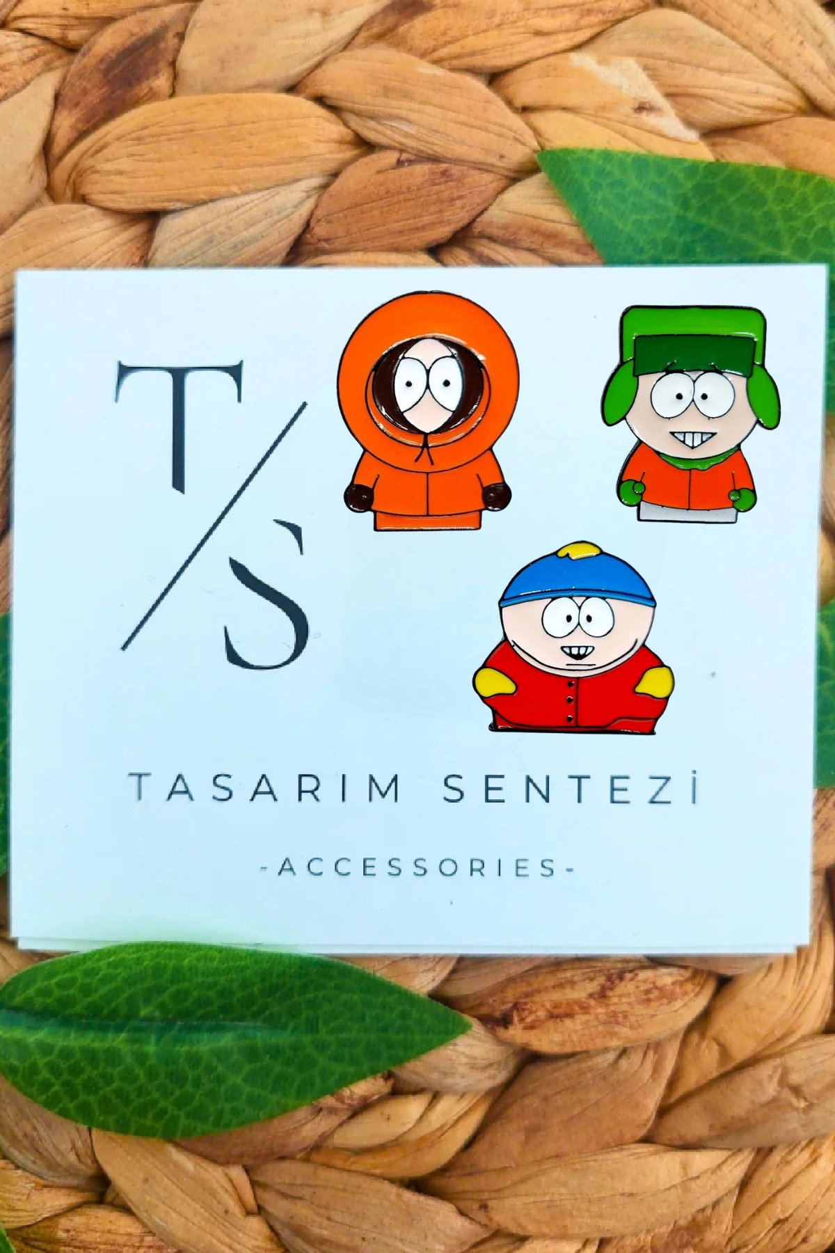 Rozet Metal 3’lü South Park Kyle Broflovski Eric Cartman Kenny McCormick