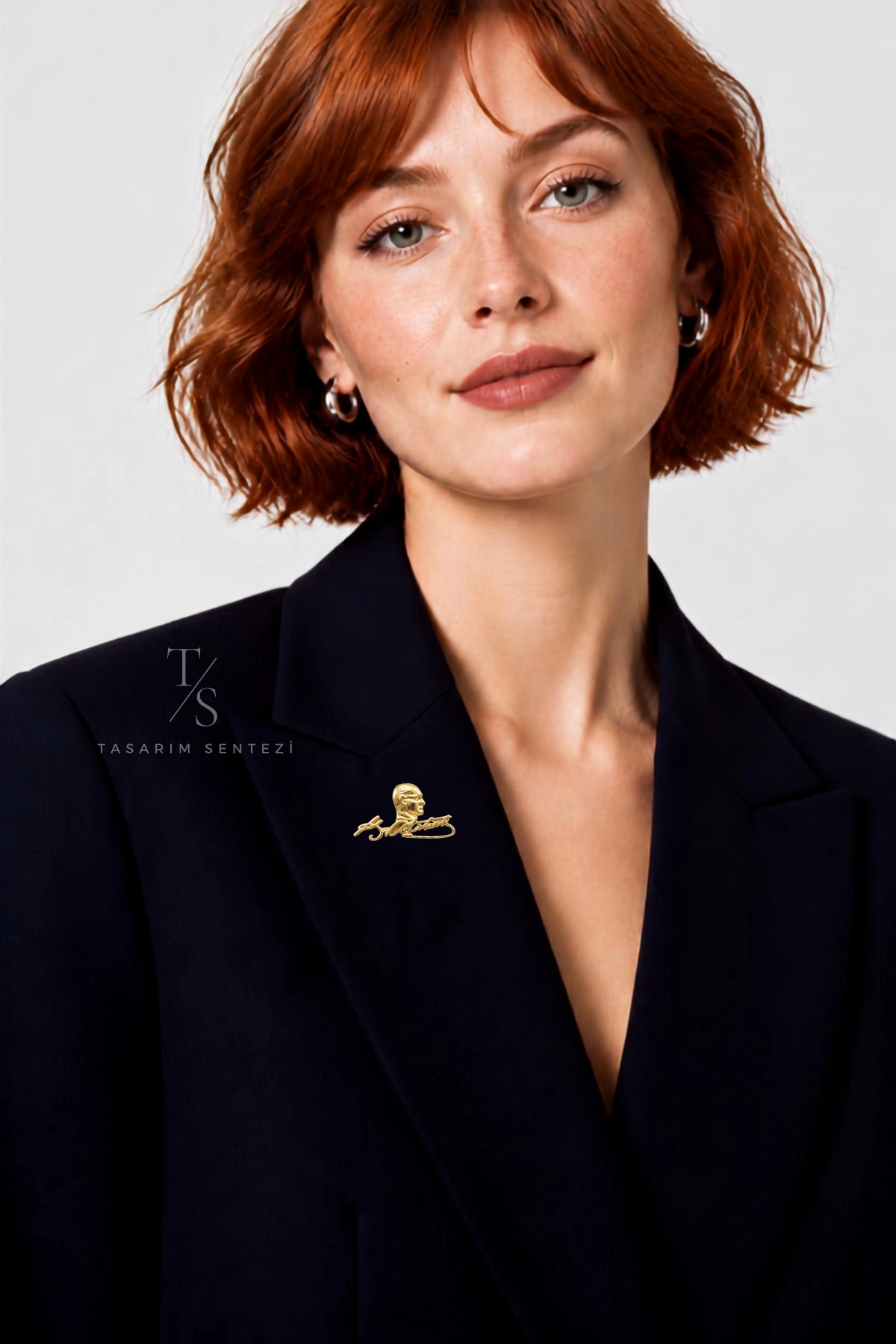 Rozet Metal Atatürk Imzalı Gold