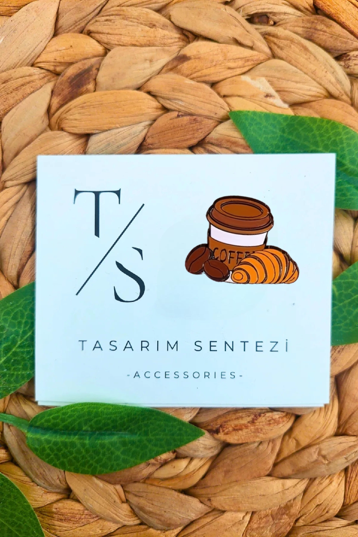 Rozet Metal Coffee Kruvasan Kahve Bardağı Çekirdek