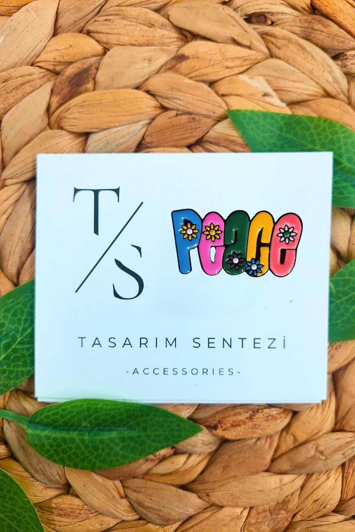 Rozet Metal Peace Barış Simgesi Logo