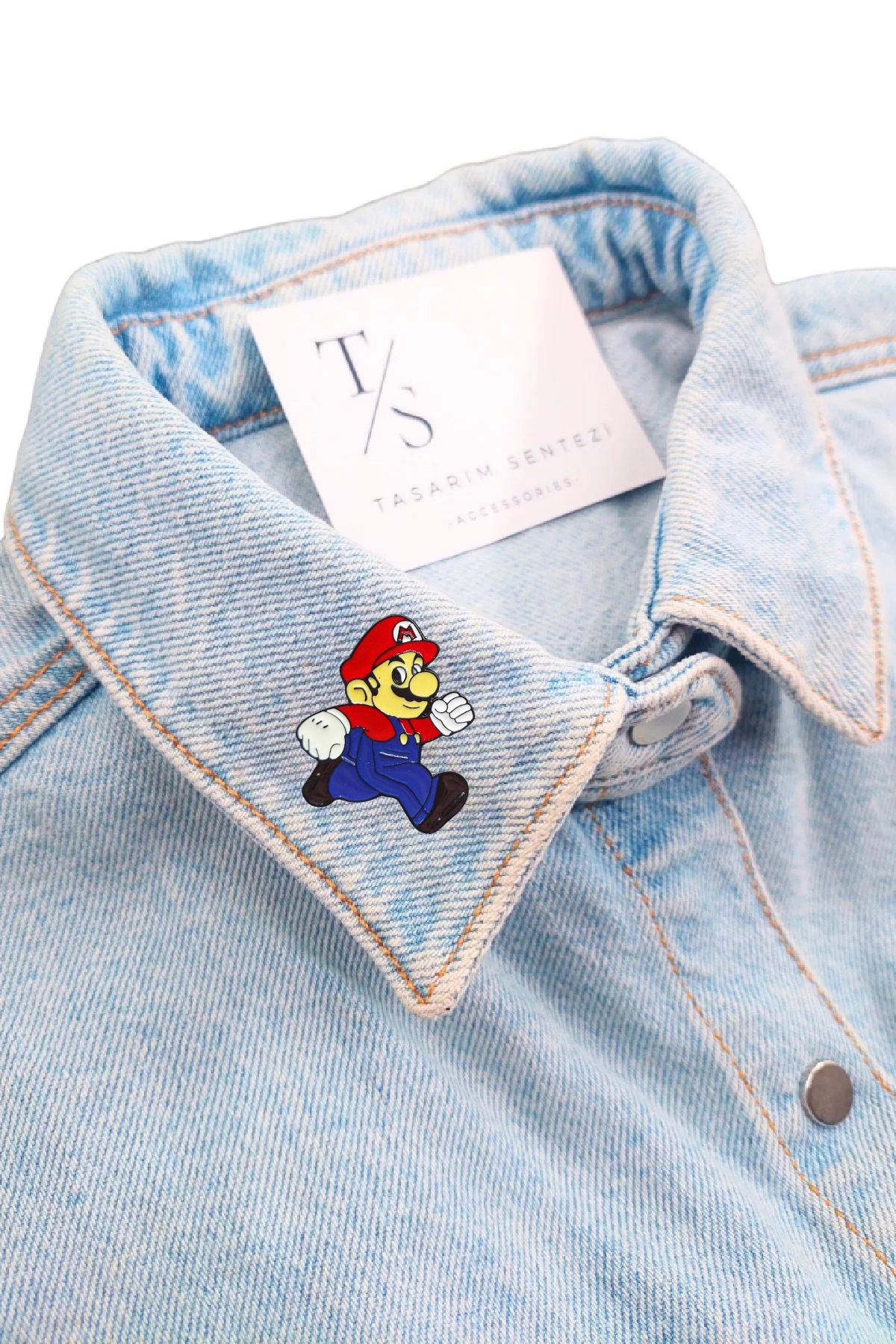 Rozet Metal Super Mario Bros Nistendo Oyun