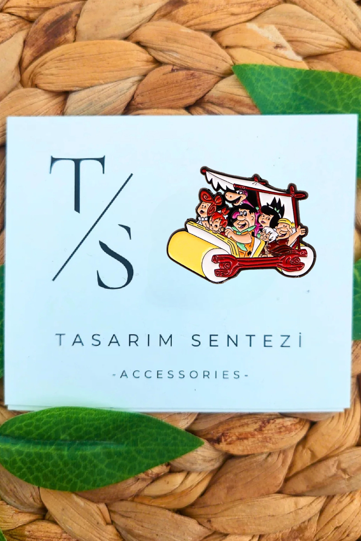 Rozet Metal Taş Devri The Flintstones Araba