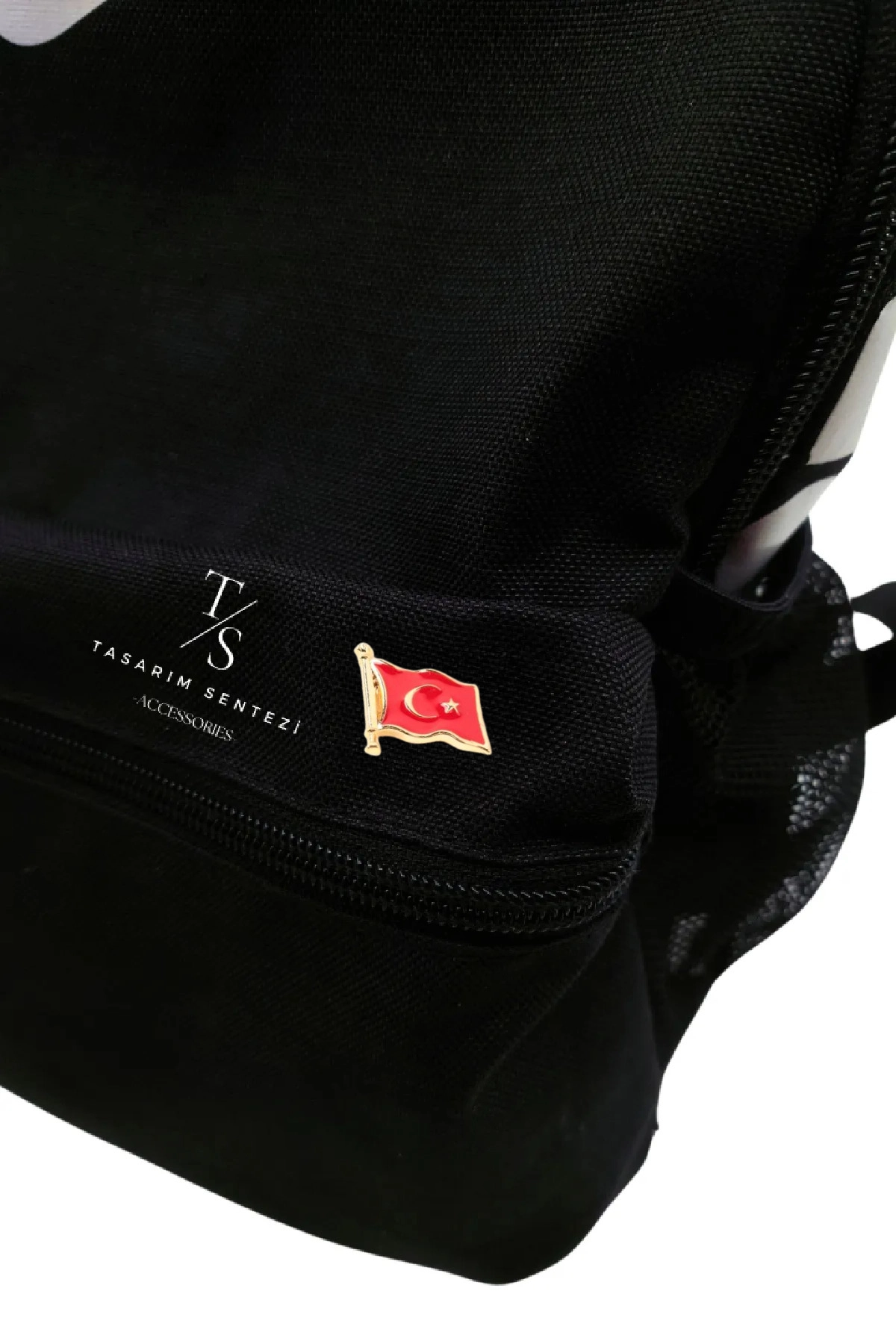 Rozet Metal Türk Bayrağı Gold Dalgalanan