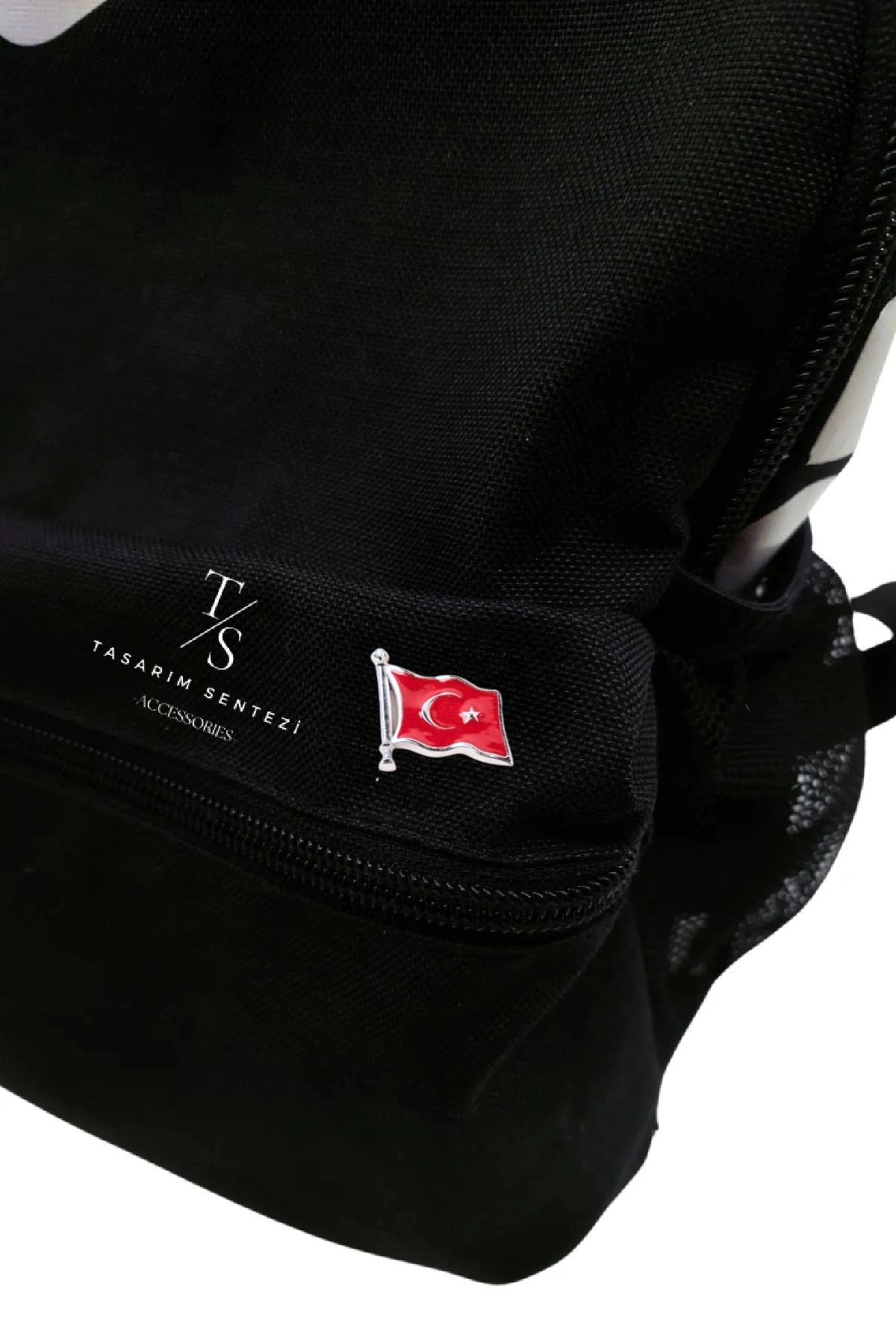 Rozet Metal Türk Bayrağı Silver Dalgalanan