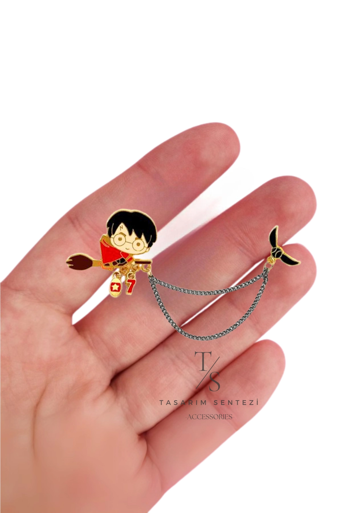 Rozet Metal Zincirli Harry Potter Kitap Film