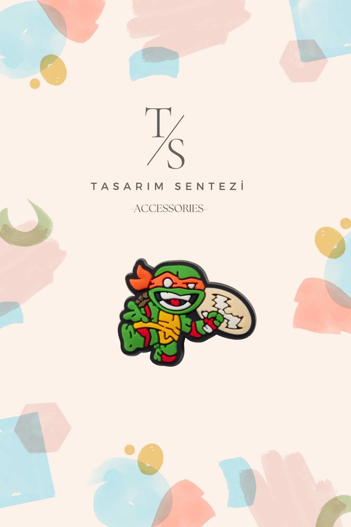 Rozet Silikon Ninja Kaplumbağalar Michelangelo