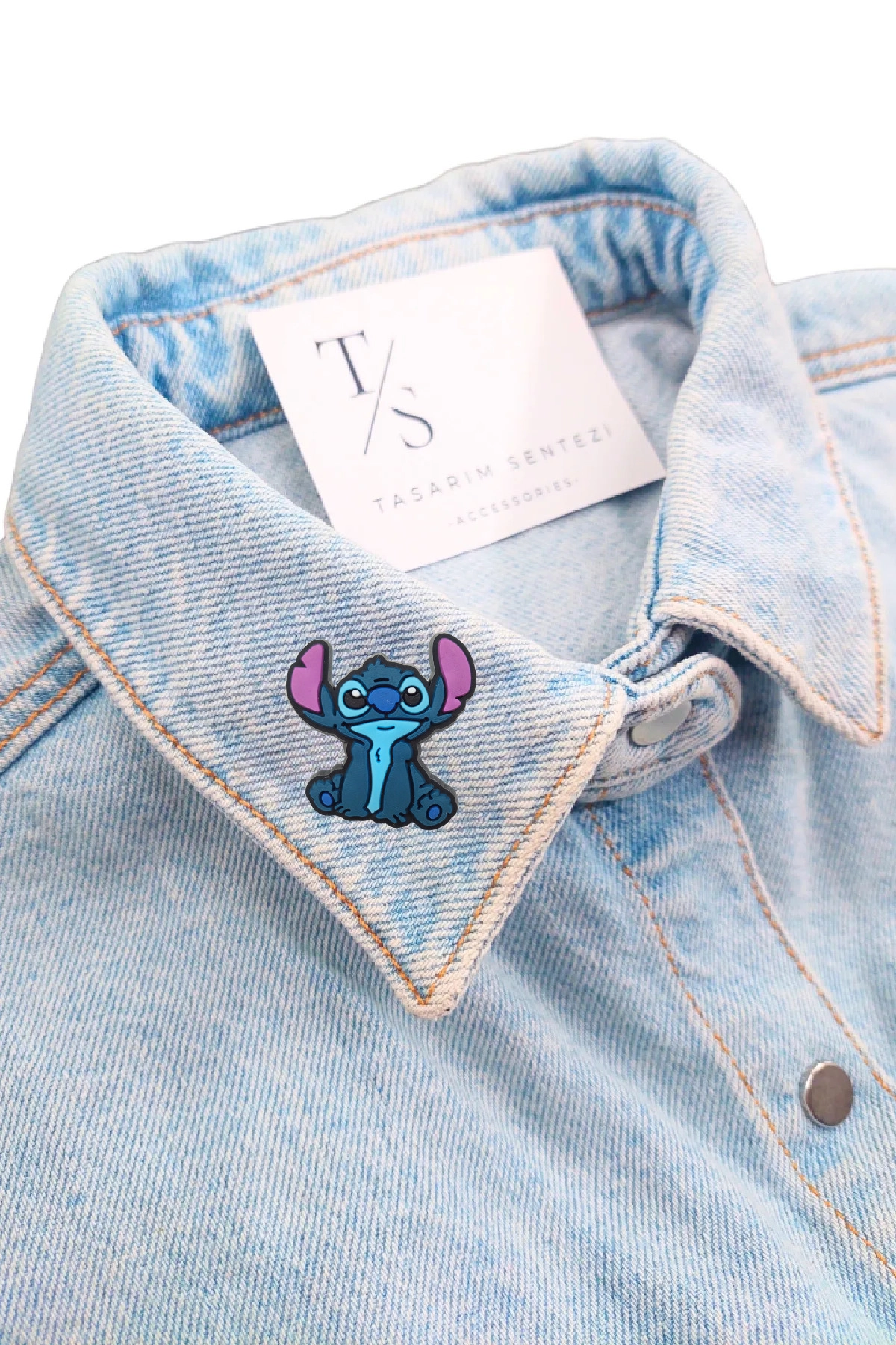 Rozet Silikon Stitch Lilo Mavi Stiç Koala