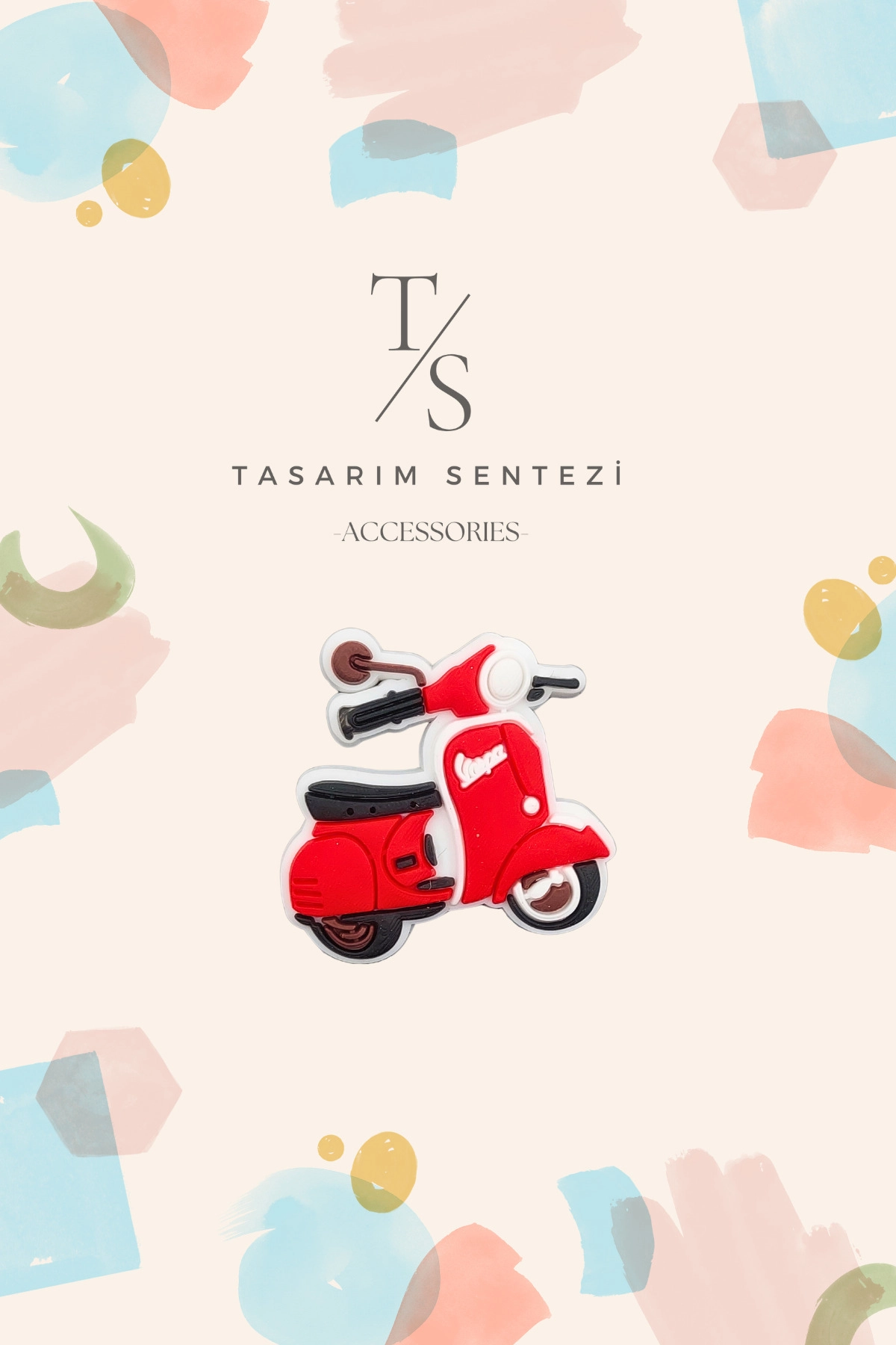 Rozet Silikon Vespa Scooter Motosiklet